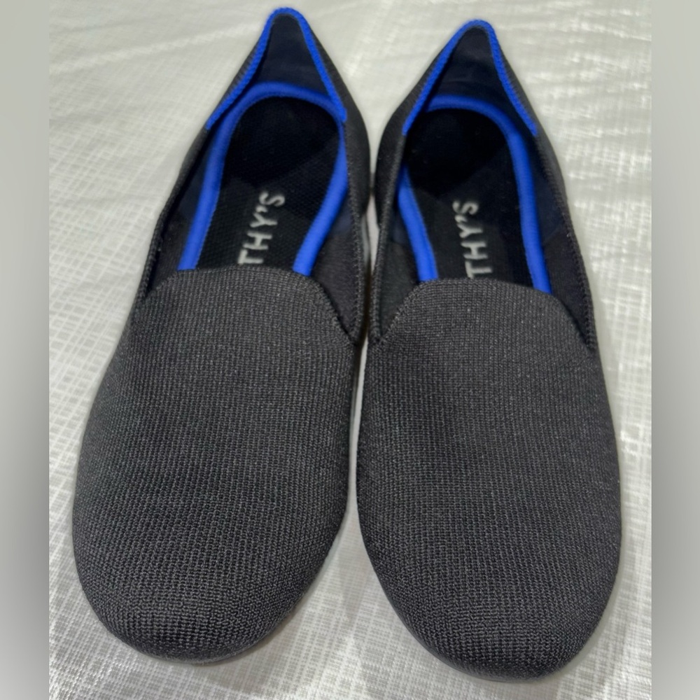 Rothy’s Sz 7.5 Black Washable Pointed Toe Ballerina Flats - Picture 6 of 11